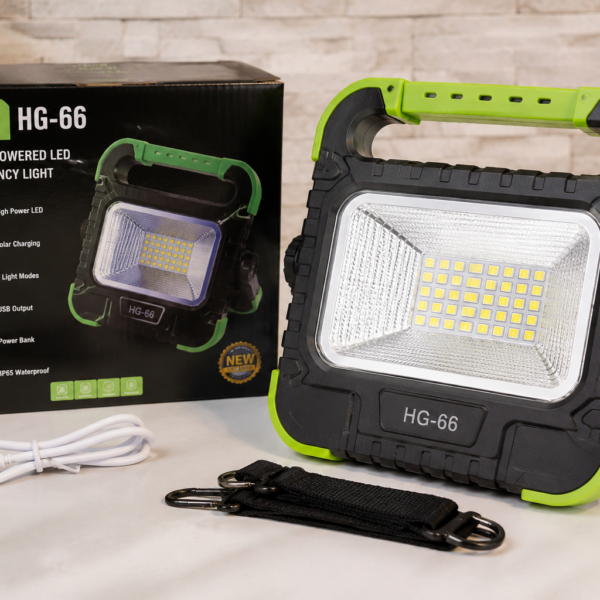 چراغ اضطراری شارژی و خورشیدی مدل HG-66 کد 01